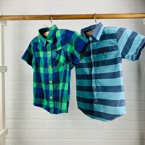 2 Boys Collar Button Down Shirts